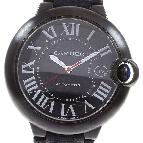 CARTIER Baron Blue 1.7 "" WSBB0015 Date black Dial Automatic Men's Watch - Picture 10 of 11